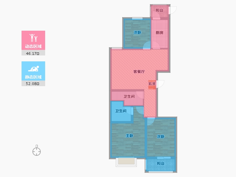 山西省-阳泉市-锦绣城-85.65-户型库-动静分区