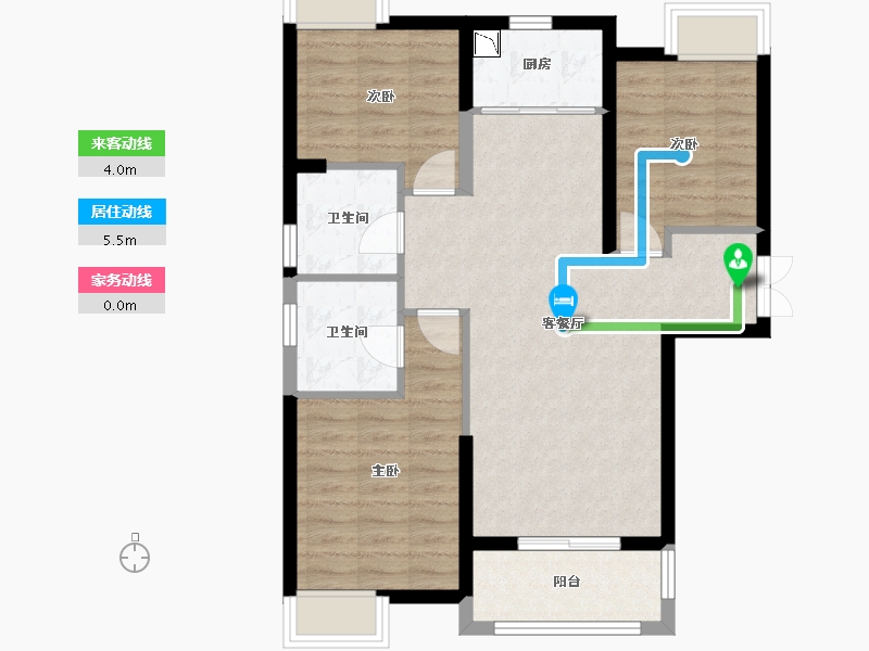 湖北省-武汉市-地铁盛观尚城-78.37-户型库-动静线