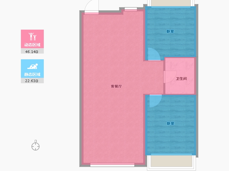 黑龙江省-哈尔滨市-汇宏时代广场-62.58-户型库-动静分区