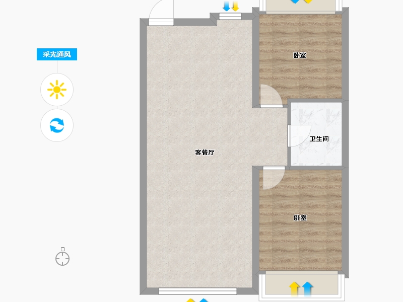 黑龙江省-哈尔滨市-汇宏时代广场-62.58-户型库-采光通风