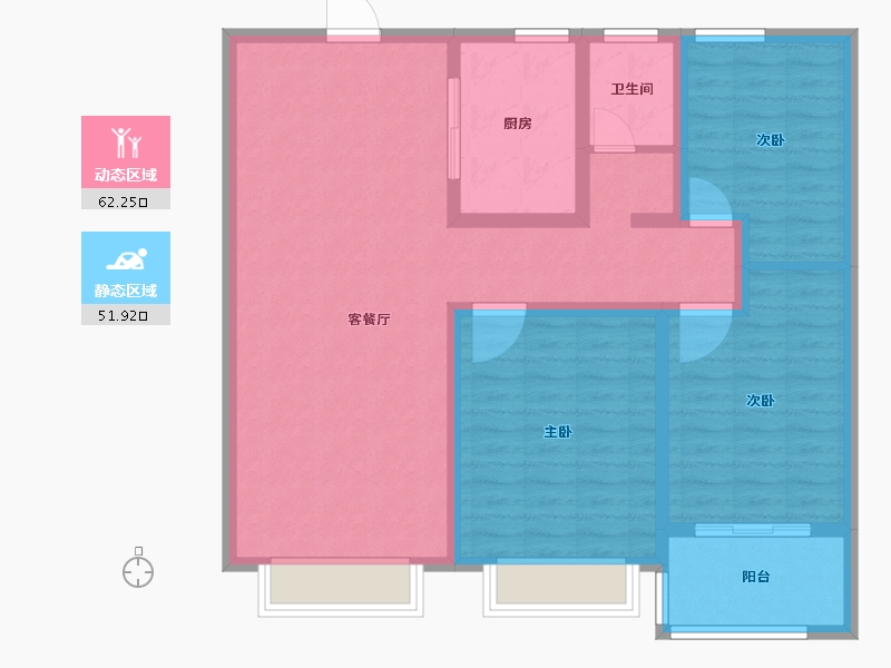 山东省-聊城市-学府新城-102.51-户型库-动静分区