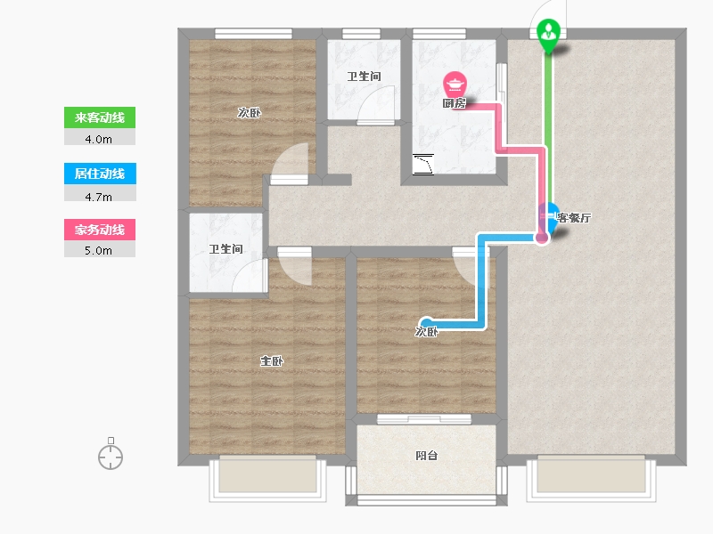 山东省-聊城市-学府新城-102.36-户型库-动静线