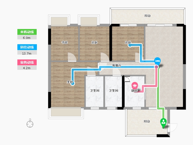 广西壮族自治区-南宁市-中房翡翠时光-103.35-户型库-动静线