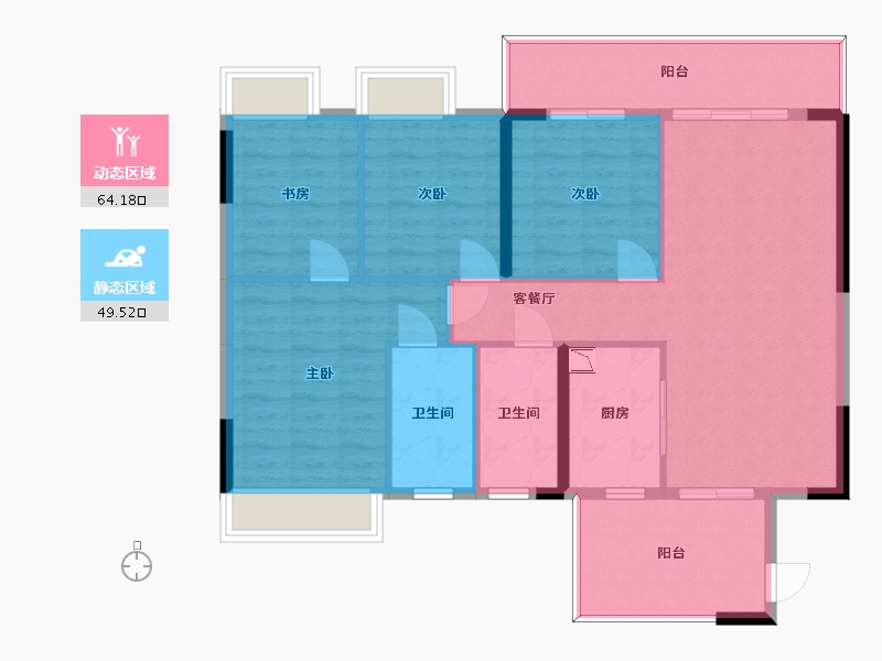 广西壮族自治区-南宁市-中房翡翠时光-103.35-户型库-动静分区