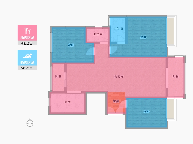 河南省-安阳市-建业-105.33-户型库-动静分区