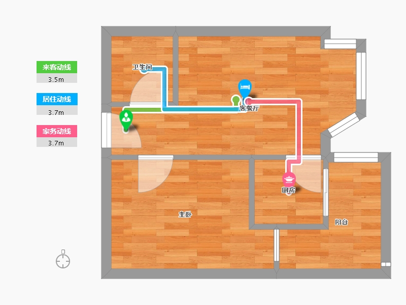 四川省-成都市-圃园小筑-34.48-户型库-动静线