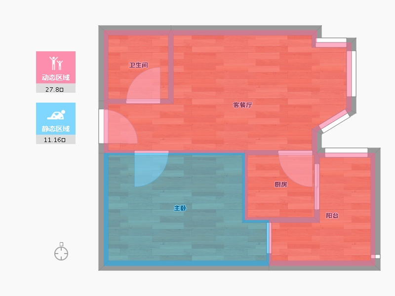 四川省-成都市-圃园小筑-34.48-户型库-动静分区