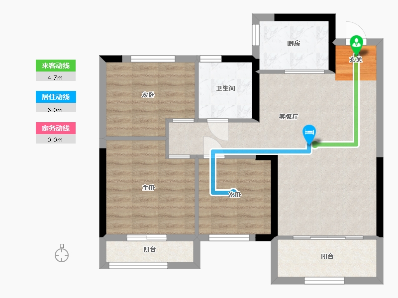 辽宁省-大连市-力标城市首府-72.00-户型库-动静线