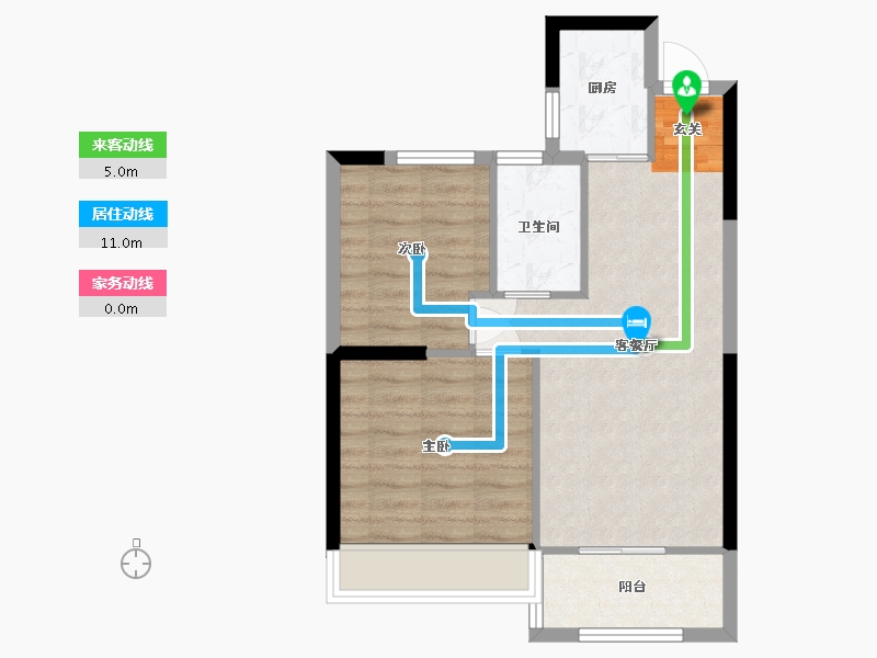 辽宁省-大连市-力标城市首府-58.40-户型库-动静线