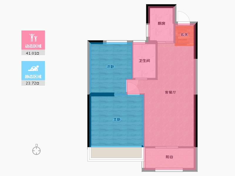 辽宁省-大连市-力标城市首府-58.40-户型库-动静分区