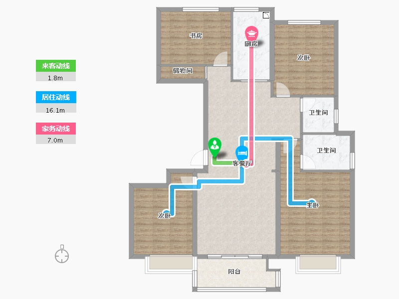 江苏省-无锡市-江阴中梁国宾府-131.73-户型库-动静线