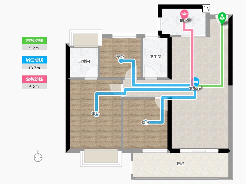 福建省-泉州市-中南漫悦湾-77.04-户型库-动静线