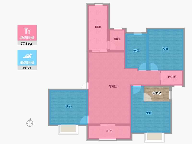 陕西省-汉中市-恒大帝景-99.01-户型库-动静分区