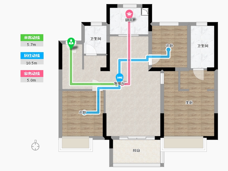 江苏省-连云港市-同栎・东庐-88.00-户型库-动静线