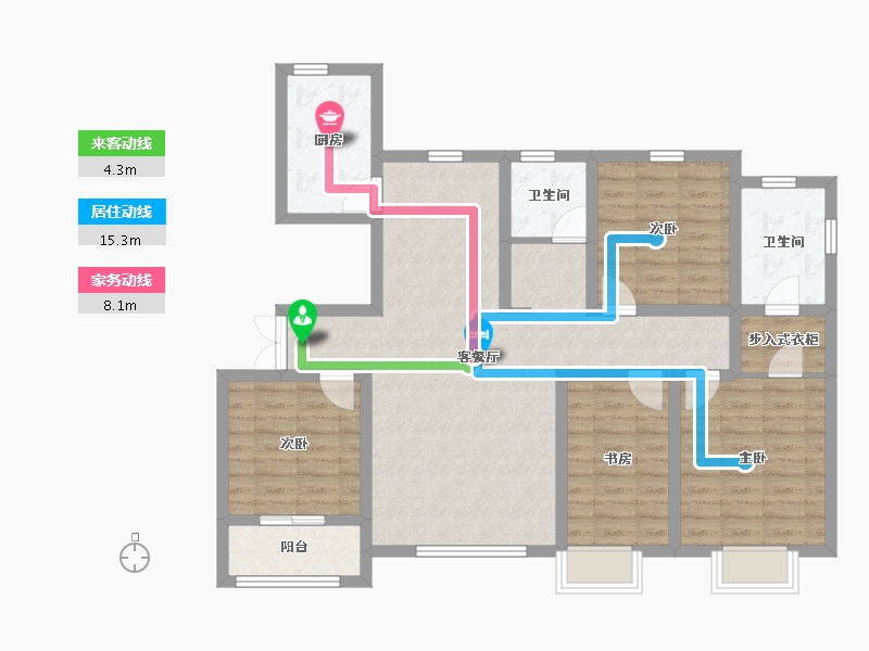 山东省-东营市-悦辰国际-107.03-户型库-动静线