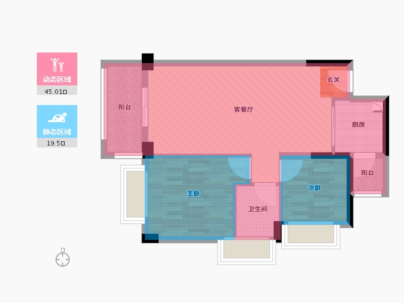 广东省-东莞市-华讯大宅-56.55-户型库-动静分区