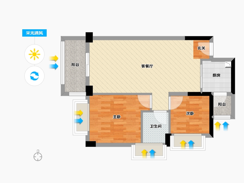 广东省-东莞市-华讯大宅-56.55-户型库-采光通风