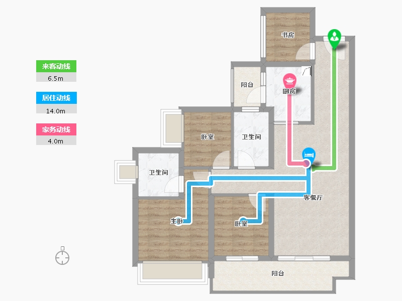 广东省-湛江市-海蓝奥园滨江一号-84.08-户型库-动静线