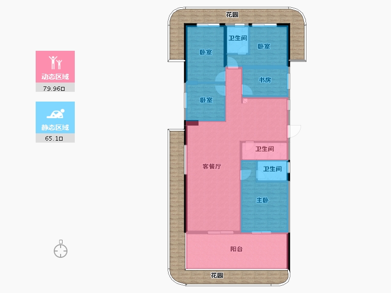 广西壮族自治区-玉林市-世茂・中鼎公园9里-171.74-户型库-动静分区