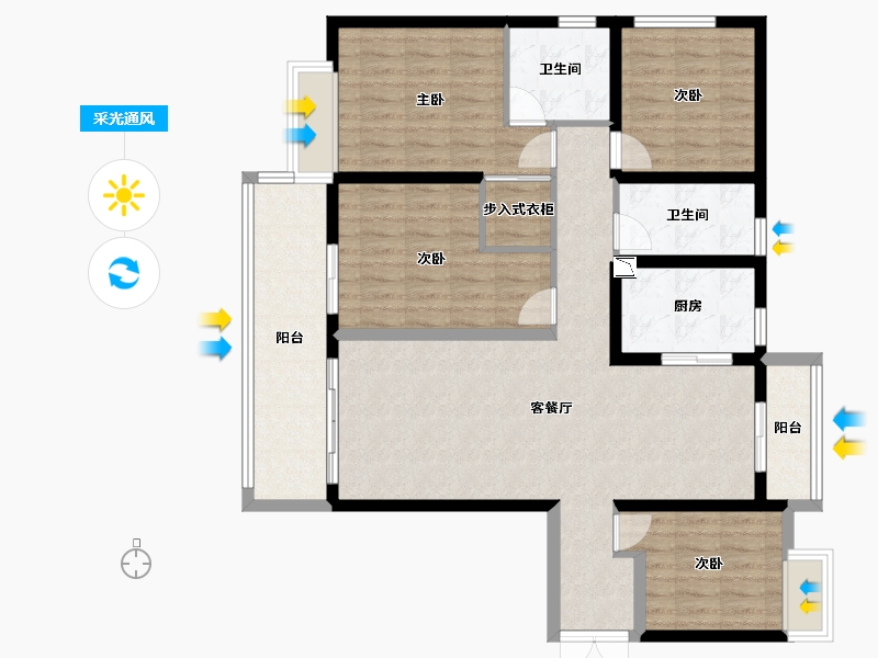 云南省-昆明市-融创文旅城-112.27-户型库-采光通风