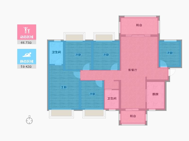 广西壮族自治区-南宁市-华润万象华府-112.52-户型库-动静分区