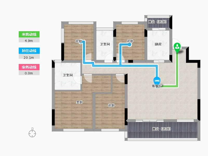 广西壮族自治区-柳州市-红星新天地-124.83-户型库-动静线