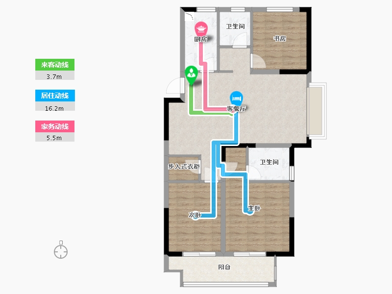 江苏省-徐州市-绿地国际博览城-94.25-户型库-动静线