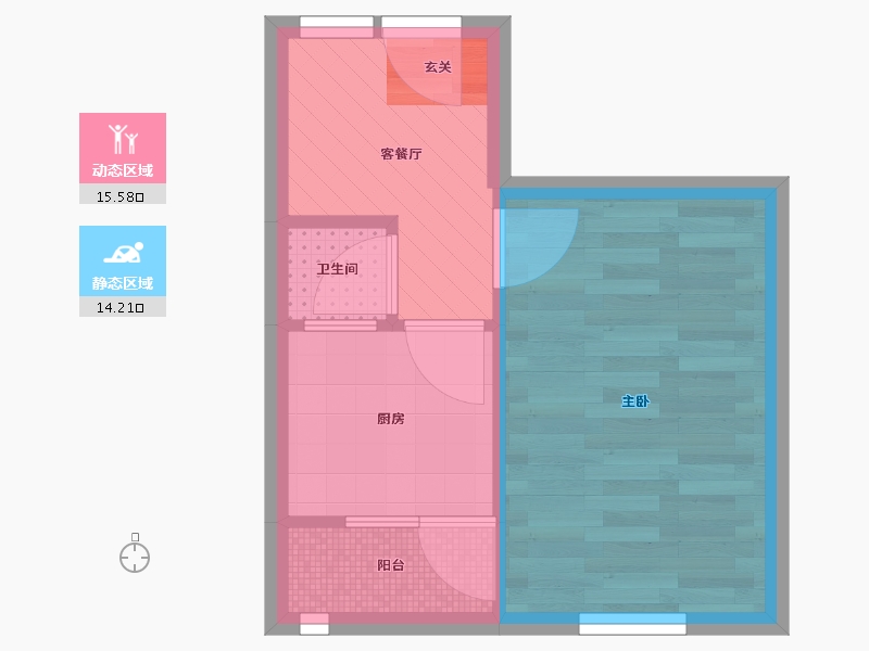 山东省-济南市-郎茂山小区-25.68-户型库-动静分区