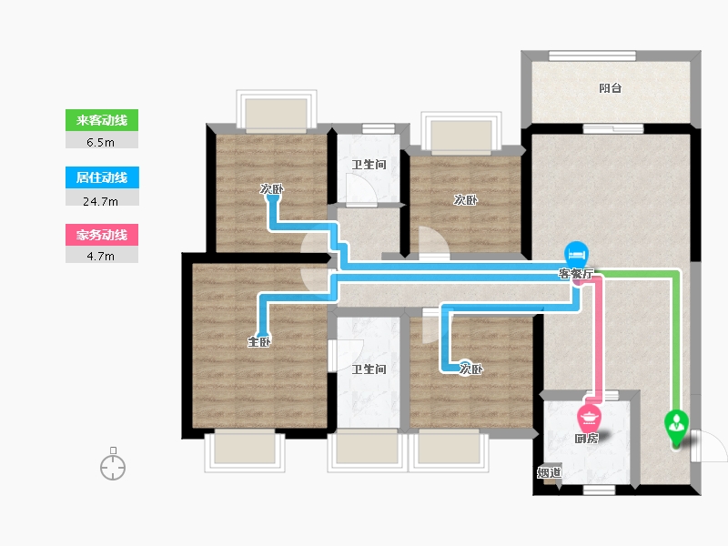 云南省-玉溪市-紫郡-91.44-户型库-动静线