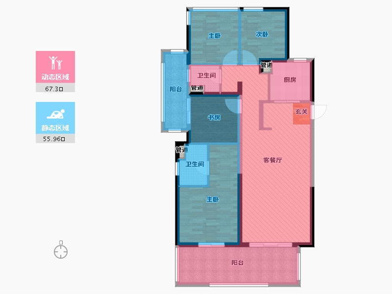 广西壮族自治区-南宁市-万科金域中央-108.98-户型库-动静分区