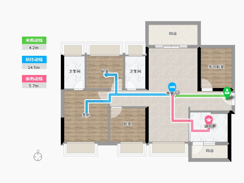 广东省-湛江市-卓越・御湖湾-91.49-户型库-动静线