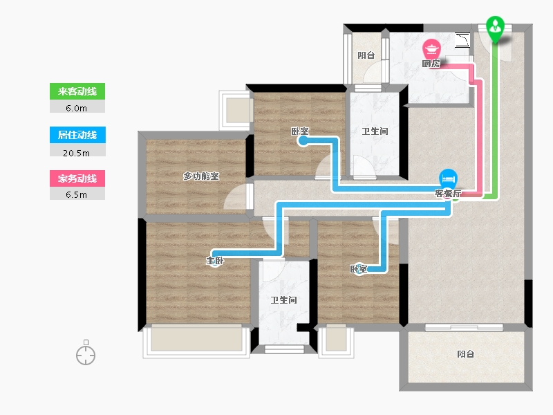 广东省-湛江市-卓越・御湖湾-91.54-户型库-动静线