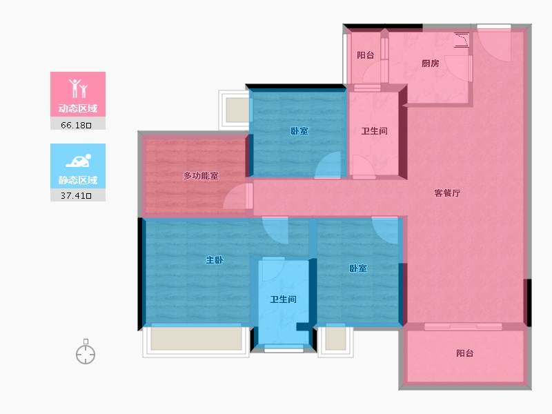 广东省-湛江市-卓越・御湖湾-91.54-户型库-动静分区