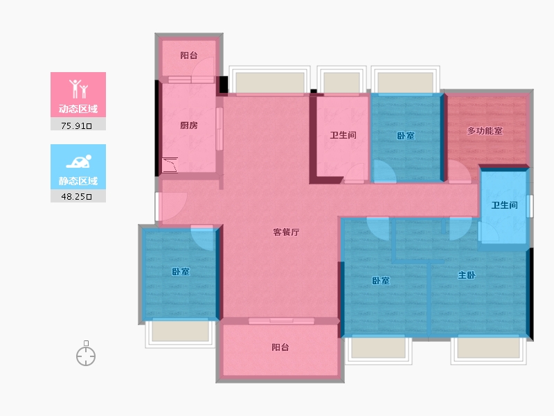 广东省-湛江市-卓越・御湖湾-109.95-户型库-动静分区