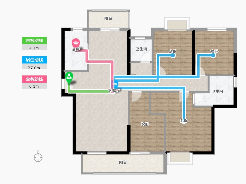 福建省-泉州市-浔兴华林春天-129.00-户型库-动静线