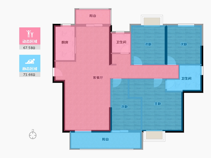 福建省-泉州市-浔兴华林春天-129.00-户型库-动静分区