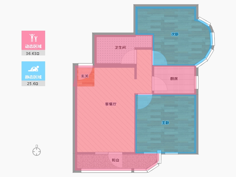 辽宁省-大连市-海富经典-55.14-户型库-动静分区