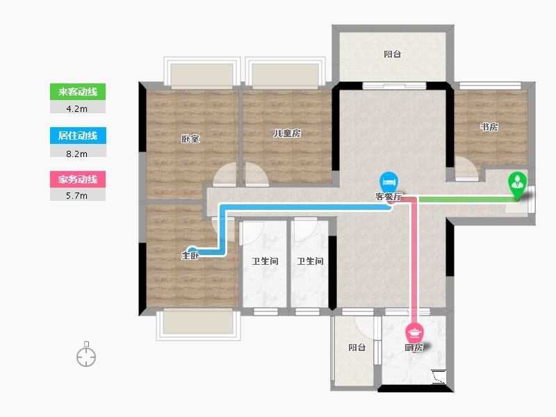 广东省-湛江市-科恒・荟景湾-94.33-户型库-动静线