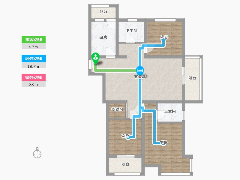 安徽省-宣城市-世家花园-86.93-户型库-动静线