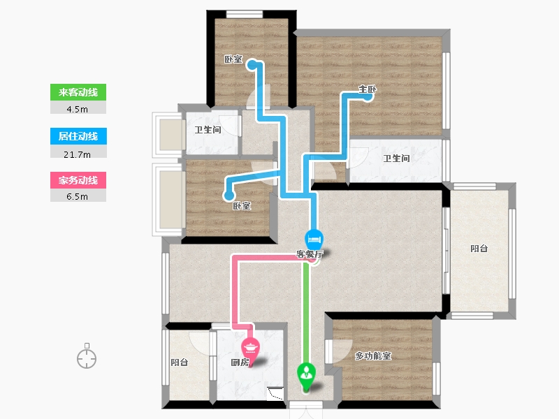 广东省-湛江市-飞鹏万荟世界・铂悦-101.51-户型库-动静线