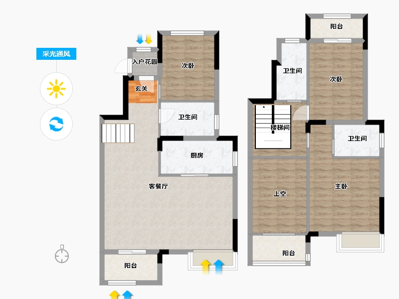 江西省-南昌市-万科-129.24-户型库-采光通风