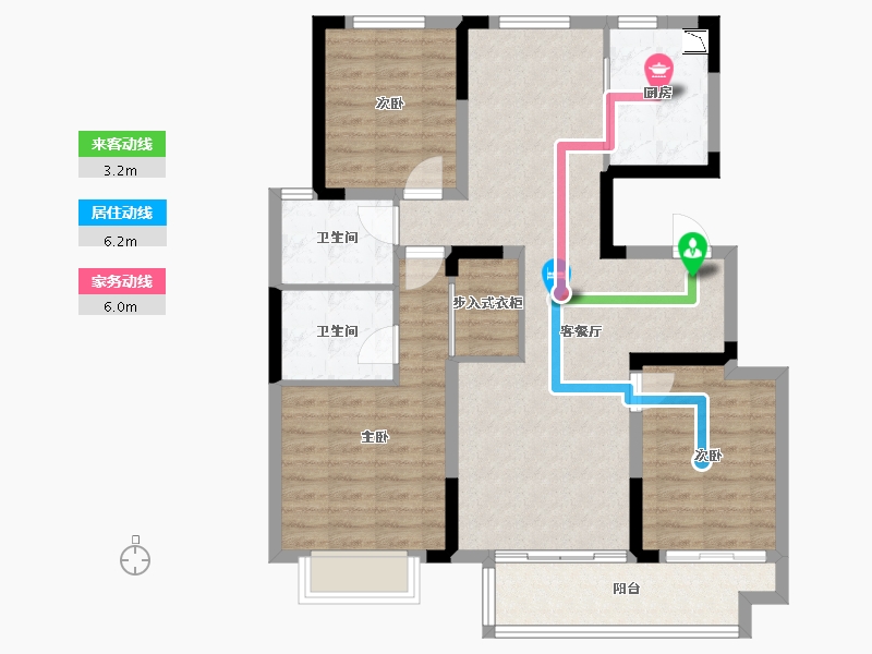 山东省-潍坊市-保利梧桐语-94.24-户型库-动静线