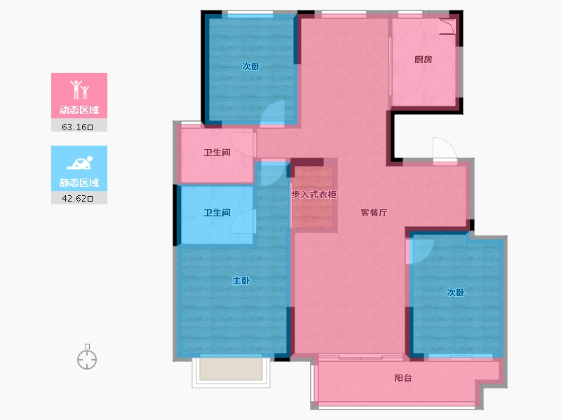 山东省-潍坊市-保利梧桐语-94.24-户型库-动静分区