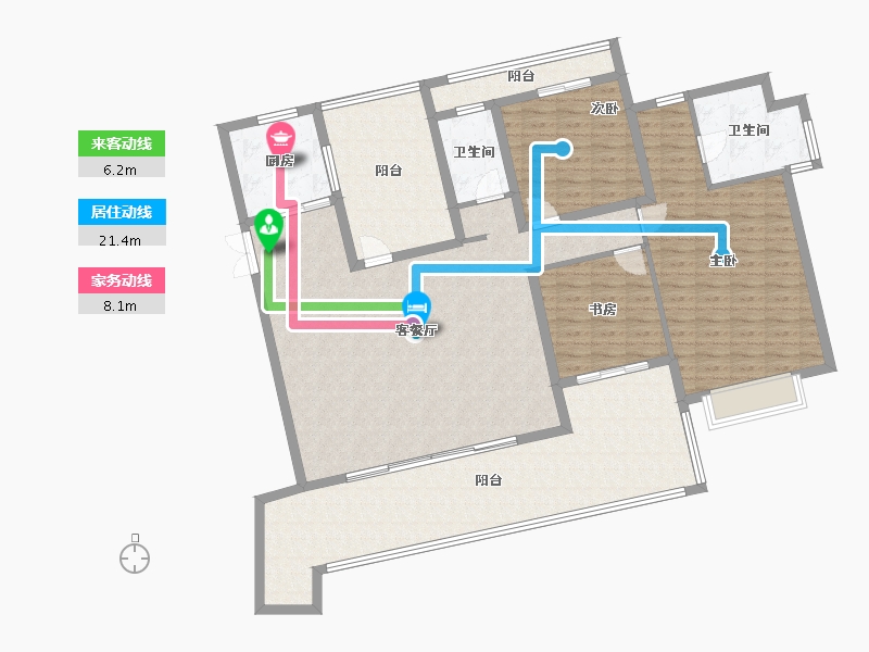 广东省-珠海市-万科金域蓝湾-161.17-户型库-动静线