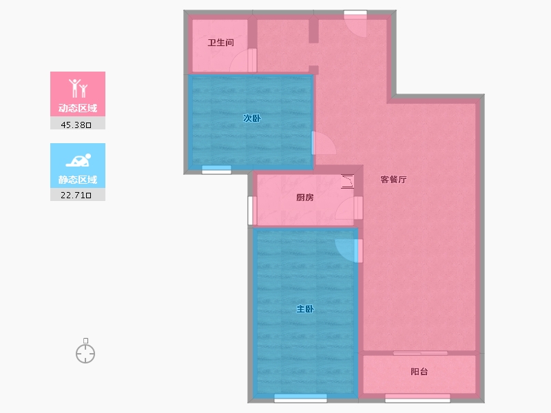 北京-北京市-永靓家园-60.35-户型库-动静分区