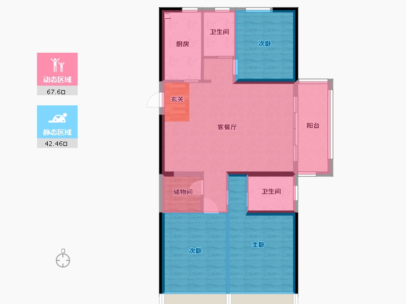 河南省-郑州市-碧桂园国控天誉-99.44-户型库-动静分区