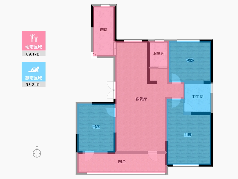 山东省-菏泽市-天润府-108.92-户型库-动静分区