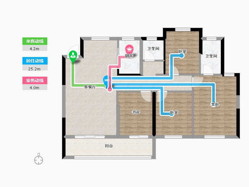 湖北省-孝感市-鼎观・壹�院-99.69-户型库-动静线