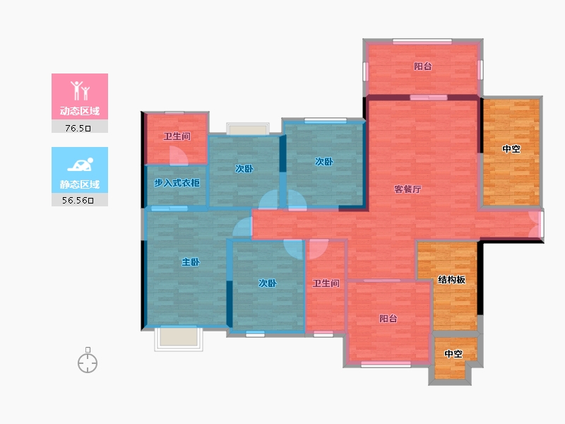 广东省-湛江市-御景华府-141.12-户型库-动静分区