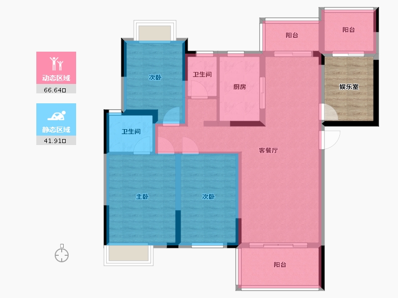 湖南省-邵阳市-江院・城市森林-103.82-户型库-动静分区